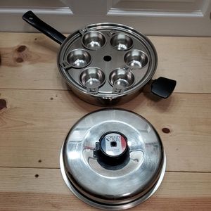 Cordon Bleu Temp-Tone 7-Ply T304 Fry Pan 6-Egg Poacher Griddle Vented Lid USA